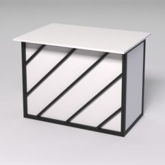 Стол для компьютера СК-32А СТРОНГ в стиле ЛОФТ декор №2, Белый