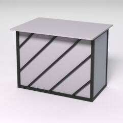 Стол для компьютера СК-32А СТРОНГ в стиле ЛОФТ декор №2, Серый