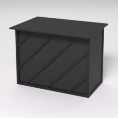 Стол для компьютера СК-32А СТРОНГ в стиле ЛОФТ декор №2, Черный