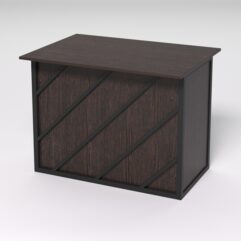 Стол для компьютера СК-32А СТРОНГ в стиле ЛОФТ декор №2, Дуб Венге