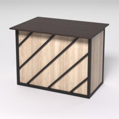 Стол для компьютера СК-32А СТРОНГ в стиле ЛОФТ декор №2, Дуб Венге и Дуб Сонома