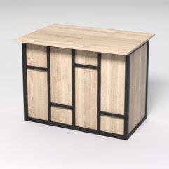 Стол для компьютера СК-32А СТРОНГ в стиле ЛОФТ декор №3, Дуб Сонома