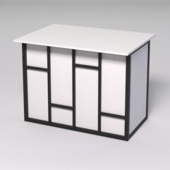 Стол для компьютера СК-32А СТРОНГ в стиле ЛОФТ декор №3, Белый