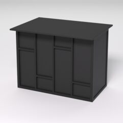 Стол для компьютера СК-32А СТРОНГ в стиле ЛОФТ декор №3, Черный