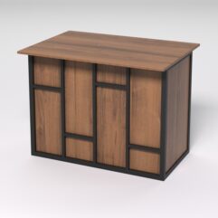 Стол для компьютера СК-32А СТРОНГ в стиле ЛОФТ декор №3, Орех