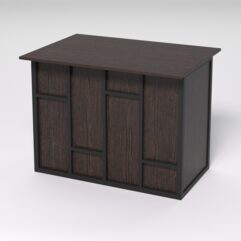 Стол для компьютера СК-32А СТРОНГ в стиле ЛОФТ декор №3, Дуб Венге