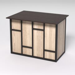 Стол для компьютера СК-32А СТРОНГ в стиле ЛОФТ декор №3, Дуб Венге и Дуб Сонома