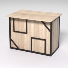 Стол для компьютера СК-32А СТРОНГ в стиле ЛОФТ декор №4, Дуб Сонома