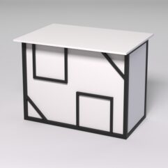 Стол для компьютера СК-32А СТРОНГ в стиле ЛОФТ декор №4, Белый