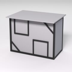 Стол для компьютера СК-32А СТРОНГ в стиле ЛОФТ декор №4, Серый