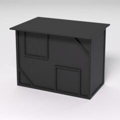 Стол для компьютера СК-32А СТРОНГ в стиле ЛОФТ декор №4, Черный