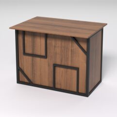 Стол для компьютера СК-32А СТРОНГ в стиле ЛОФТ декор №4, Орех