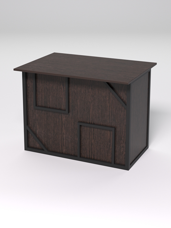 Стол для компьютера СК-32А СТРОНГ в стиле ЛОФТ декор №4, Дуб Венге