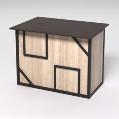 Стол для компьютера СК-32А СТРОНГ в стиле ЛОФТ декор №4, Дуб Венге и Дуб Сонома