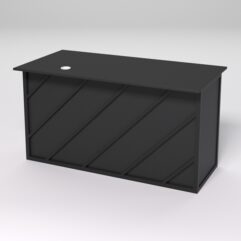 Стол для компьютера СК-33А (Левосторонний) СТРОНГ в стиле ЛОФТ декор №2, Черный