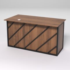 Стол для компьютера СК-33А (Левосторонний) СТРОНГ в стиле ЛОФТ декор №2, Орех