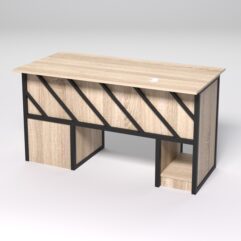Стол для компьютера СК-34 (Правосторонний) СТРОНГ в стиле ЛОФТ декор №2, Дуб Сонома