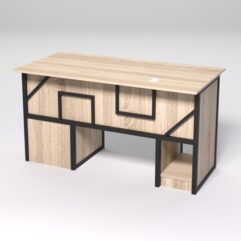 Стол для компьютера СК-34 (Правосторонний) СТРОНГ в стиле ЛОФТ декор №4, Дуб Сонома