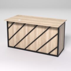 Стол для компьютера СК-34А (Правосторонний) СТРОНГ в стиле ЛОФТ декор №2, Дуб Сонома