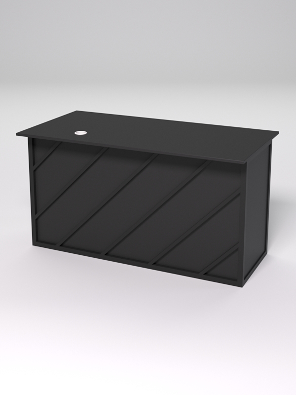 Стол для компьютера СК-34А (Правосторонний) СТРОНГ в стиле ЛОФТ декор №2, Черный