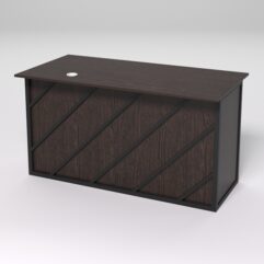 Стол для компьютера СК-34А (Правосторонний) СТРОНГ в стиле ЛОФТ декор №2, Дуб Венге