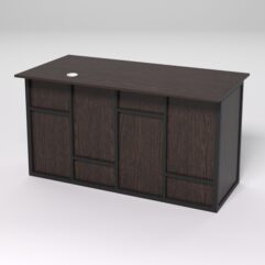 Стол для компьютера СК-34А (Правосторонний) СТРОНГ в стиле ЛОФТ декор №3, Дуб Венге