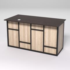 Стол для компьютера СК-34А (Правосторонний) СТРОНГ в стиле ЛОФТ декор №3, Дуб Венге и Дуб Сонома