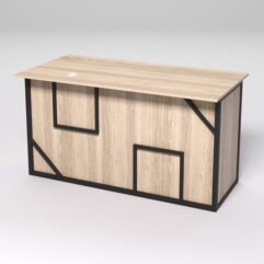 Стол для компьютера СК-34А (Правосторонний) СТРОНГ в стиле ЛОФТ декор №4, Дуб Сонома