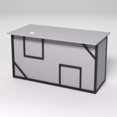 Стол для компьютера СК-34А (Правосторонний) СТРОНГ в стиле ЛОФТ декор №4, Серый