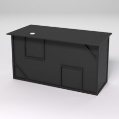 Стол для компьютера СК-34А (Правосторонний) СТРОНГ в стиле ЛОФТ декор №4, Черный