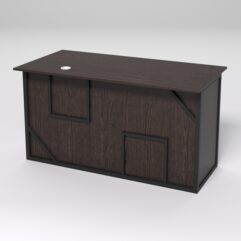 Стол для компьютера СК-34А (Правосторонний) СТРОНГ в стиле ЛОФТ декор №4, Дуб Венге