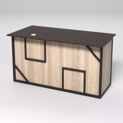 Стол для компьютера СК-34А (Правосторонний) СТРОНГ в стиле ЛОФТ декор №4, Дуб Венге и Дуб Сонома