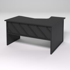 Стол эргономичный левосторонний НТ-040 СТРОНГ в стиле ЛОФТ декор №2, Черный