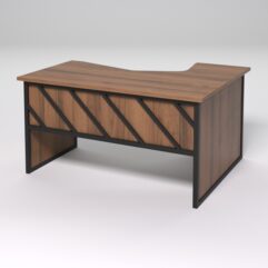 Стол эргономичный левосторонний НТ-040 СТРОНГ в стиле ЛОФТ декор №2, Орех