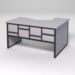 Стол эргономичный левосторонний НТ-040 СТРОНГ в стиле ЛОФТ декор №3, Серый