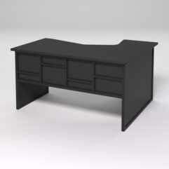 Стол эргономичный левосторонний НТ-040 СТРОНГ в стиле ЛОФТ декор №3, Черный