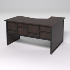 Стол эргономичный левосторонний НТ-040 СТРОНГ в стиле ЛОФТ декор №3, Дуб Венге