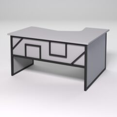 Стол эргономичный левосторонний НТ-040 СТРОНГ в стиле ЛОФТ декор №4, Серый