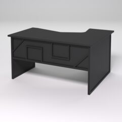 Стол эргономичный левосторонний НТ-040 СТРОНГ в стиле ЛОФТ декор №4, Черный