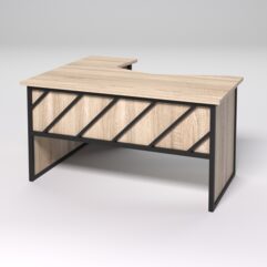 Стол эргономичный правосторонний НТ-040 СТРОНГ в стиле ЛОФТ декор №2, Дуб Сонома