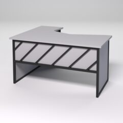 Стол эргономичный правосторонний НТ-040 СТРОНГ в стиле ЛОФТ декор №2, Серый