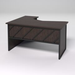 Стол эргономичный правосторонний НТ-040 СТРОНГ в стиле ЛОФТ декор №2, Дуб Венге