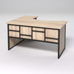 Стол эргономичный правосторонний НТ-040 СТРОНГ в стиле ЛОФТ декор №3, Дуб Сонома