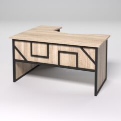 Стол эргономичный правосторонний НТ-040 СТРОНГ в стиле ЛОФТ декор №4, Дуб Сонома