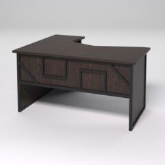 Стол эргономичный правосторонний НТ-040 СТРОНГ в стиле ЛОФТ декор №4, Дуб Венге