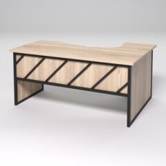 Стол эргономичный левосторонний НТ-060 СТРОНГ в стиле ЛОФТ декор №2, Дуб Сонома