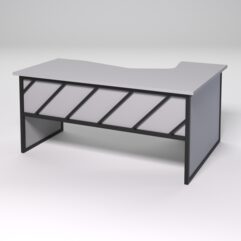 Стол эргономичный левосторонний НТ-060 СТРОНГ в стиле ЛОФТ декор №2, Серый