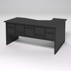 Стол эргономичный левосторонний НТ-060 СТРОНГ в стиле ЛОФТ декор №3, Черный