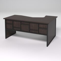 Стол эргономичный левосторонний НТ-060 СТРОНГ в стиле ЛОФТ декор №3, Дуб Венге