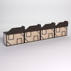 Столы рабочие офисные С-02А с экраном (комплект 4шт) СТРОНГ в стиле ЛОФТ декор №4, Дуб Венге и Дуб Сонома